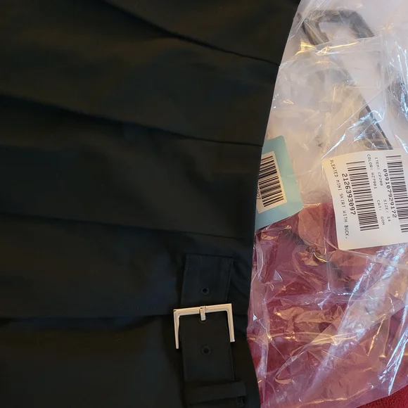 J. Crew Navy Pleated Mini Skirt With Buckle 14 - Picture 6 of 8